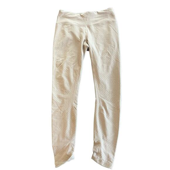 Prana Active Wear Textured 7/8 Leggings Rouched Ankle Gray Size M - Picture 1 of 8